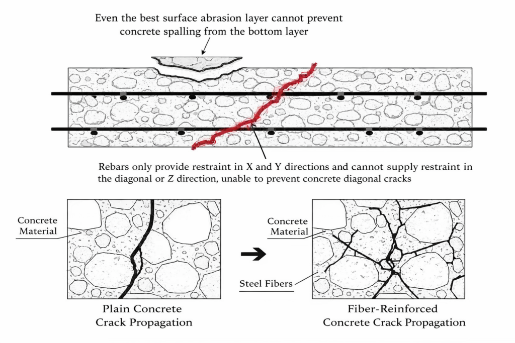 Steel Fiber Reinforced Concrete vs Rebar Mixing process of steel fiber reinforced concrete for industrial flooring